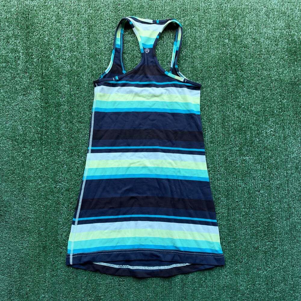 Lululemon Cool Racerback Tank Top Multicolor Striped Size 4 Approx
